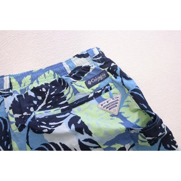 Columbia PFG Swim Trunks Omni-Shade Fishing Shorts Floral 6" INS Mens Sz Medium - Picture 8 of 8